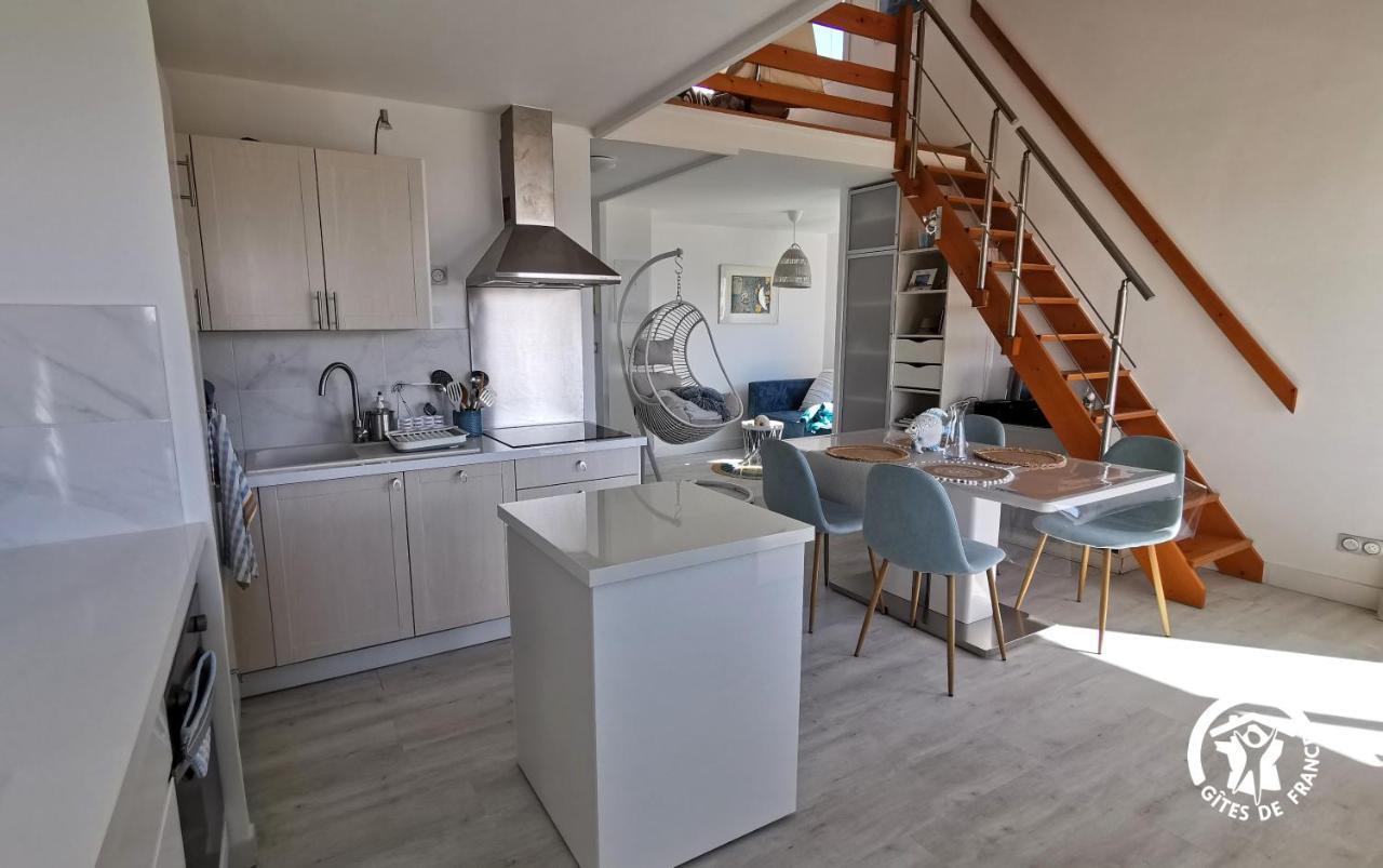 La Sirene - Loft Moderne Et Lumineux Avec Vue Panoramique Sur Mer Mediterranee Et Port De Plaisance フロンティニャン エクステリア 写真