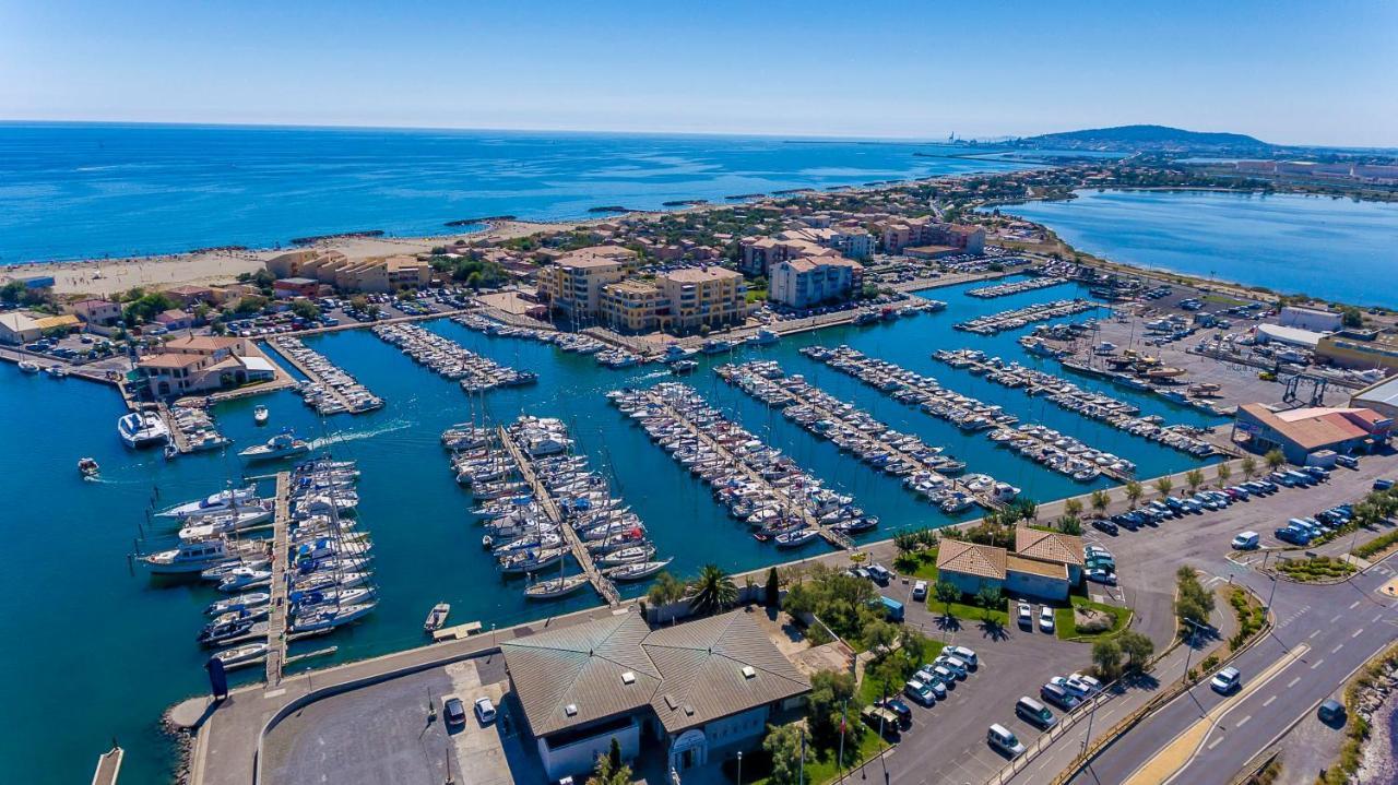 La Sirene - Loft Moderne Et Lumineux Avec Vue Panoramique Sur Mer Mediterranee Et Port De Plaisance フロンティニャン エクステリア 写真